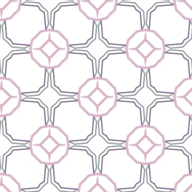 Geometrik şekilli kusursuz desen, vektör illüstrasyonu