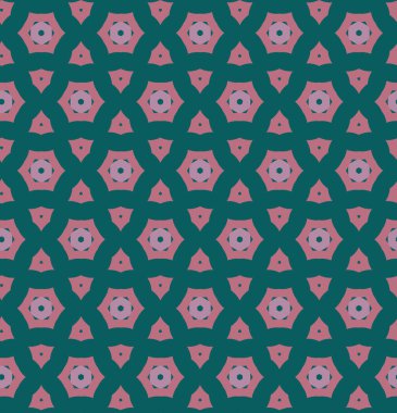 Geometrik şekilli kusursuz desen, vektör illüstrasyonu