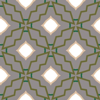 Geometrik şekilli kusursuz desen, vektör illüstrasyonu