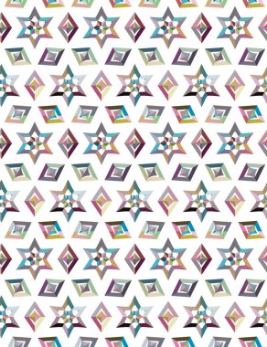 Geometrik şekilli kusursuz desen, vektör illüstrasyonu