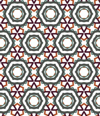 Geometrik şekilli kusursuz desen, vektör illüstrasyonu