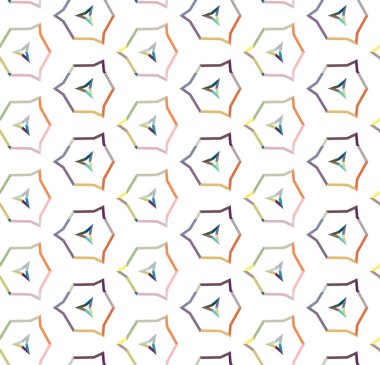 Geometrik şekilli kusursuz desen, vektör illüstrasyonu