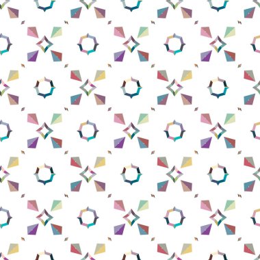 Geometrik şekilli kusursuz desen, vektör illüstrasyonu