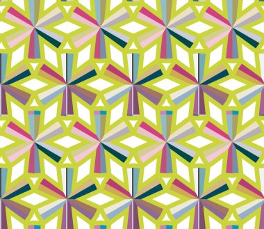 soyut kaleydoskop kumaş dikişsiz arkaplan, vektör illüstrasyonu 