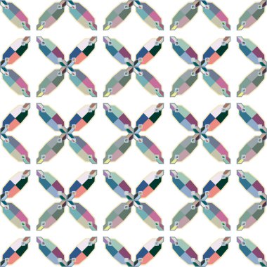 soyut kaleydoskop kumaş dikişsiz arkaplan, vektör illüstrasyonu 