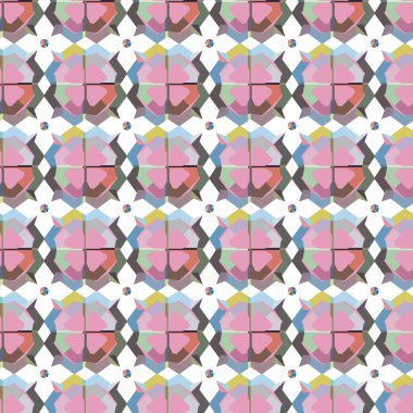 soyut kaleydoskop kumaş dikişsiz arkaplan, vektör illüstrasyonu 
