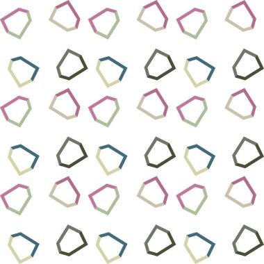 Geometrik şekilli kusursuz desen, vektör illüstrasyonu