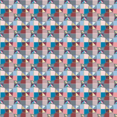 soyut kaleydoskop kumaş dikişsiz arkaplan, vektör illüstrasyonu 