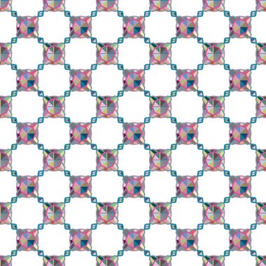Geometrik şekilli kusursuz desen, vektör illüstrasyonu