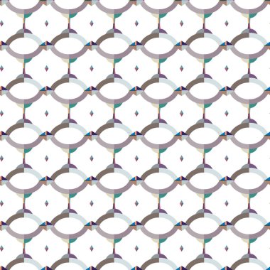 Geometrik şekilli kusursuz desen, vektör illüstrasyonu