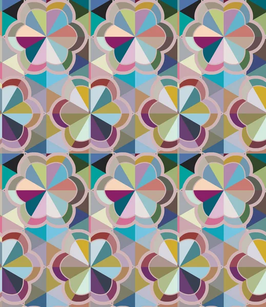 Abstract Kaleidoscope Fabric Seamless Background Vector Illustration — Stock Vector