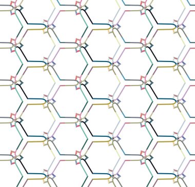 Geometrik şekilli kusursuz desen, vektör illüstrasyonu