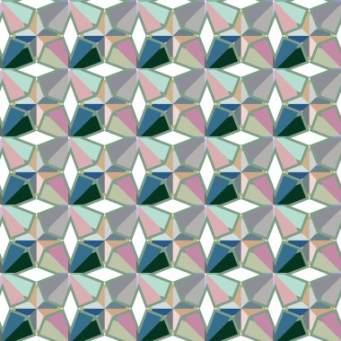 Geometrik şekilli kusursuz desen, vektör illüstrasyonu