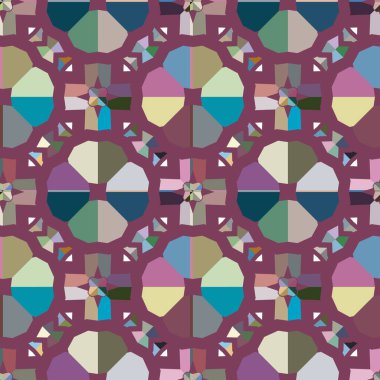 soyut kaleydoskop kumaş dikişsiz arkaplan, vektör illüstrasyonu 