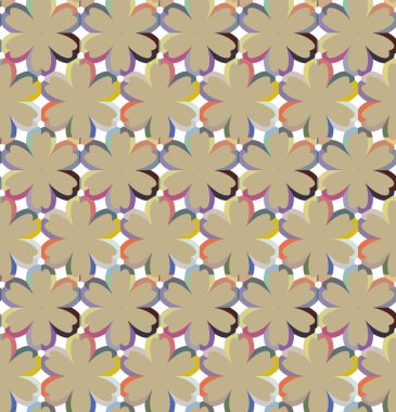 Geometrik şekilli kusursuz desen, vektör illüstrasyonu