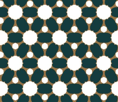 Geometrik şekilli kusursuz desen, vektör illüstrasyonu