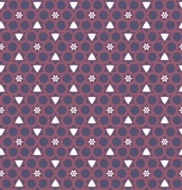 Geometrik şekilli kusursuz desen, vektör illüstrasyonu