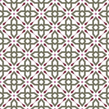 Geometrik şekilli kusursuz desen, vektör illüstrasyonu