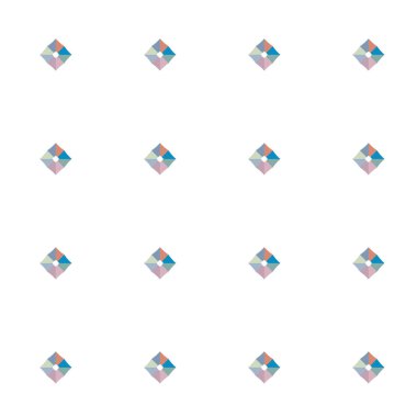 soyut kaleydoskop kumaş dikişsiz arkaplan, vektör illüstrasyonu 