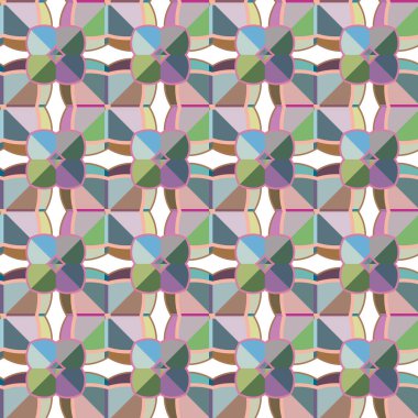 Geometrik şekilli kusursuz desen, vektör illüstrasyonu