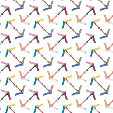 Geometrik şekilli kusursuz desen, vektör illüstrasyonu