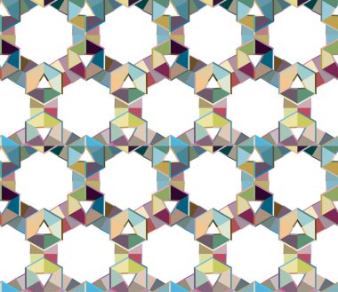 Geometrik şekilli kusursuz desen, vektör illüstrasyonu