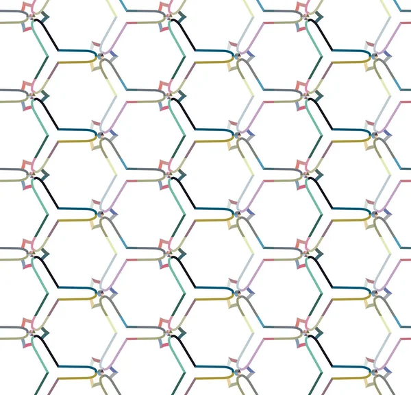 具有几何形状的无缝图案 矢量插图 — 图库矢量图片