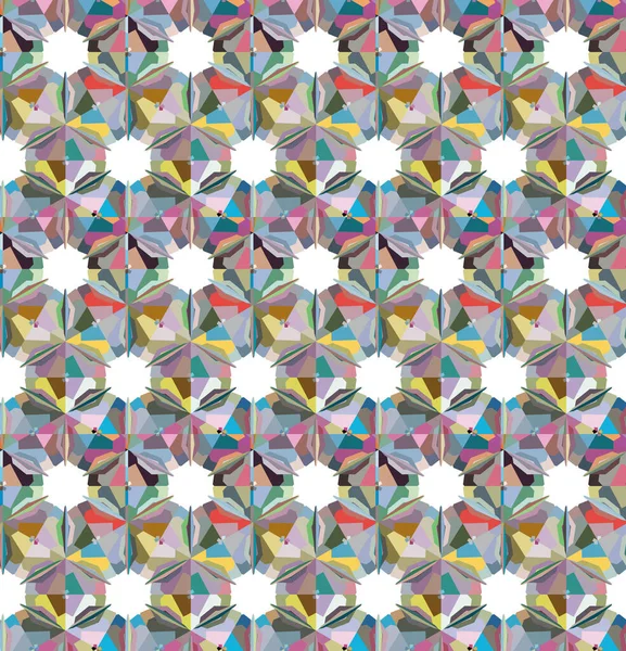 Abstraktes Kaleidoskop Stoff Nahtloser Hintergrund Vektorillustration — Stockvektor