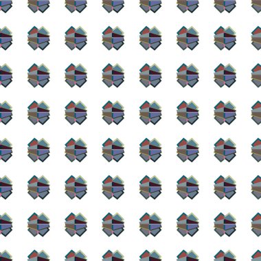 Geometrik şekilli kusursuz desen, vektör illüstrasyonu