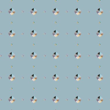 Geometrik şekilli kusursuz desen, vektör illüstrasyonu