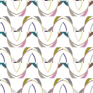 Geometrik şekilli kusursuz desen, vektör illüstrasyonu