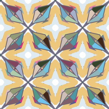 soyut kaleydoskop kumaş dikişsiz arkaplan, vektör illüstrasyonu 