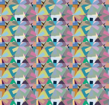 Geometrik şekilli kusursuz desen, vektör illüstrasyonu