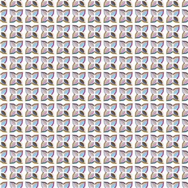 Geometrik şekilli kusursuz desen, vektör illüstrasyonu