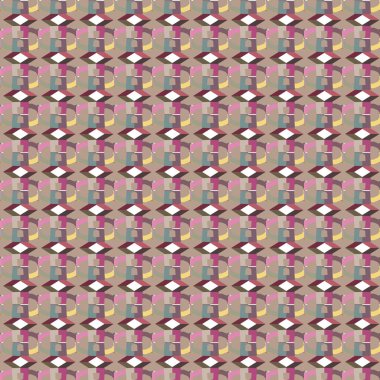 Geometrik şekilli kusursuz desen, vektör illüstrasyonu