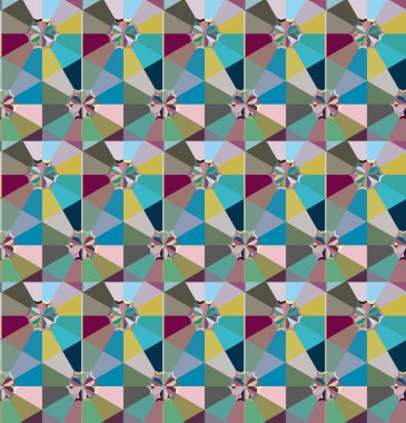 soyut kaleydoskop kumaş dikişsiz arkaplan, vektör illüstrasyonu 