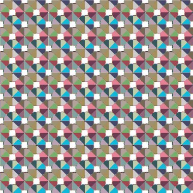 Geometrik şekilli kusursuz desen, vektör illüstrasyonu