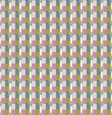 Geometrik şekilli kusursuz desen, vektör illüstrasyonu