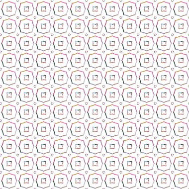 Geometrik şekilli kusursuz desen, vektör illüstrasyonu