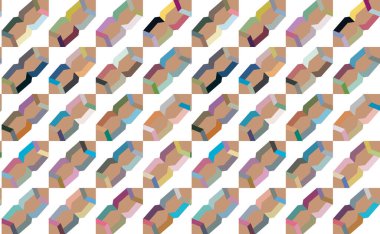 Geometrik şekilli kusursuz desen, vektör illüstrasyonu