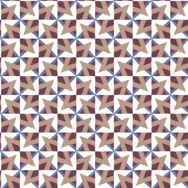 Geometrik şekilli kusursuz desen, vektör illüstrasyonu