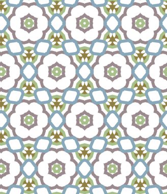 Geometrik şekilli kusursuz desen, vektör illüstrasyonu