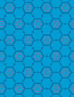 Geometrik şekilli kusursuz desen, vektör illüstrasyonu