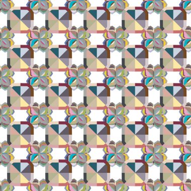 soyut kaleydoskop kumaş dikişsiz arkaplan, vektör illüstrasyonu 