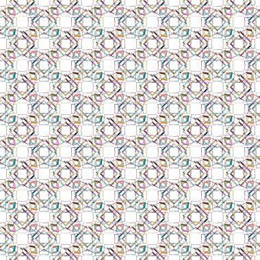 Geometrik şekilli kusursuz desen, vektör illüstrasyonu