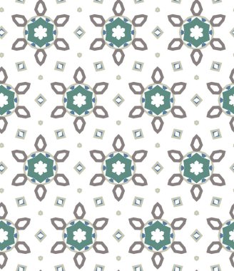 Geometrik şekilli kusursuz desen, vektör illüstrasyonu