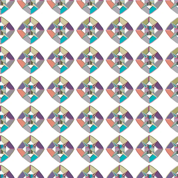 Abstract Kaleidoscope Fabric Seamless Background Vector Illustration — Stock Vector