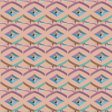 soyut kaleydoskop kumaş dikişsiz arkaplan, vektör illüstrasyonu 