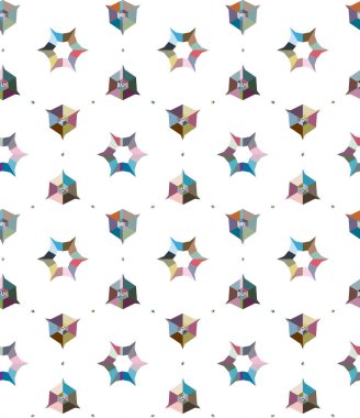 Geometrik şekilli kusursuz desen, vektör illüstrasyonu