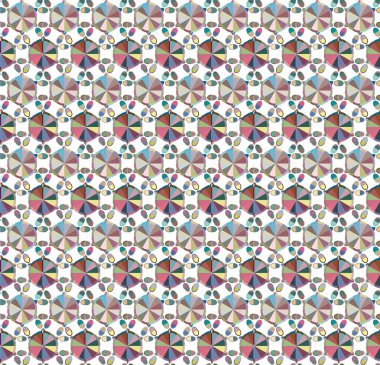 Geometrik şekilli kusursuz desen, vektör illüstrasyonu